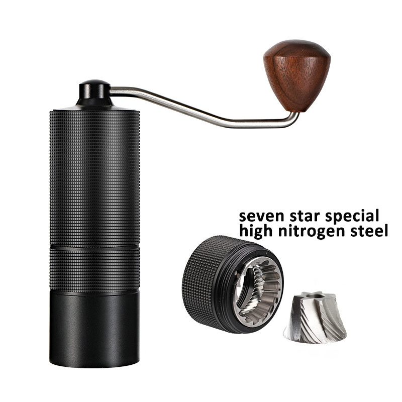 Stainless Steel Adjustable Setting Burr Manual Burr Coffee Grinder Portable Coffee Bean Hand Grinder