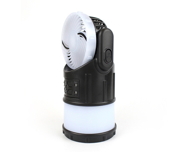 Hanging portable camping light with cooling fan rechargeable camping lantern