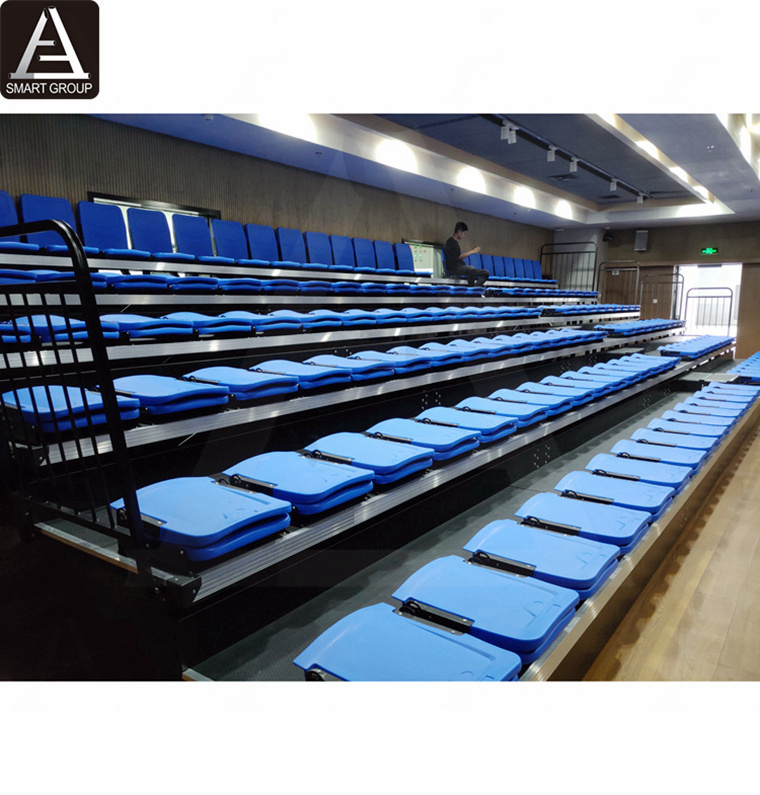 CE Certification Indoor Stadium Seating Basketball court Telescopic Bleachers