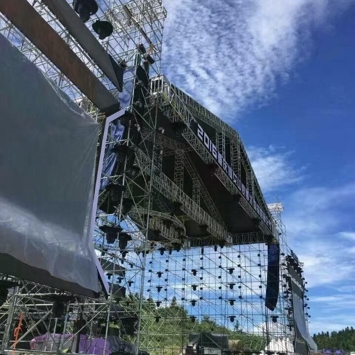 Speaker tower truss , bolt truss, steel layer truss for concert show event Exhibitions