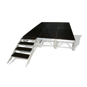 Stage platform for church, wooden stage floor, portable stage rental