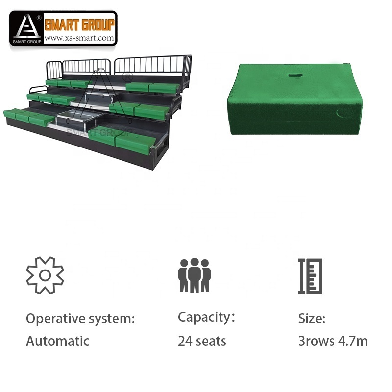 Small indoor retractable bleachers tribune telescopic bleacher stadium seating