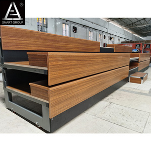 Custom wooden telescopic bleachers stadium seats retractable seating