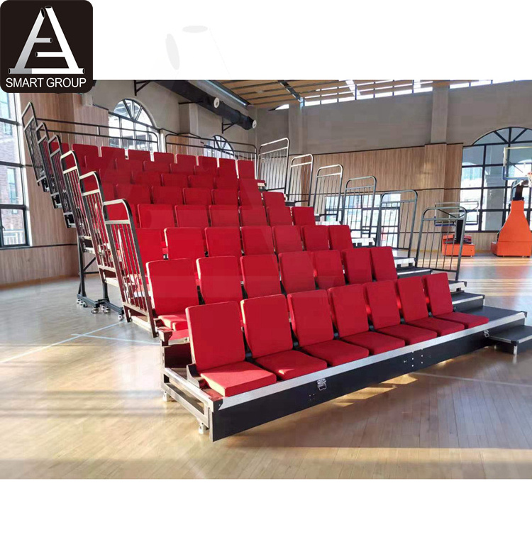 Indoor Retractable Bleacher Chair movable stadium bleachers