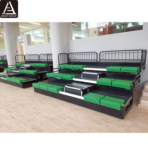 Small indoor retractable bleachers tribune telescopic bleacher stadium seating