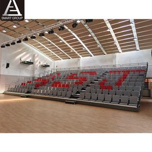 290 seats PU soft seating Customized indoor retractable bleachers stadium tribune