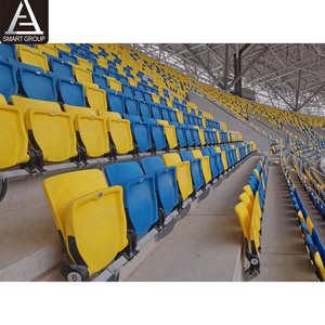 VIP tip up HDPE  seats with fold down armrest and cup holder used stadium seat