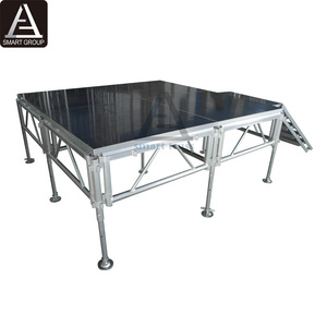 Portable Aluminum Stage Durable 1m*2m 1m*1m 1.22m*1.22m 1.22m*2.44m Platform for Outdoor Music Event Concert Truss Display