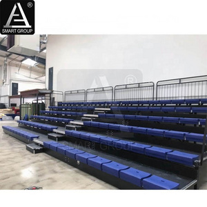 Indoor gym Retractable bleachers mobile telescopic tribune without backrest seat indoor-bleachers