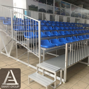 Outdoor soccer bleachers with chainlink guardrail,stadium seats