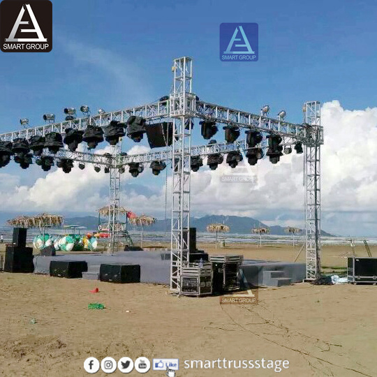 F34 Strong aluminum stage truss which compatible with global truss for sale