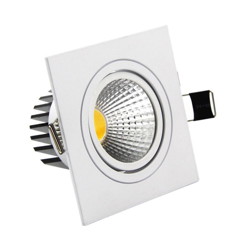 High Quality Square Recessed led down light 7w 9w 12w 15w COB LED Spot Lamp Dimmable Adjustable Ceiling Downlight for Home