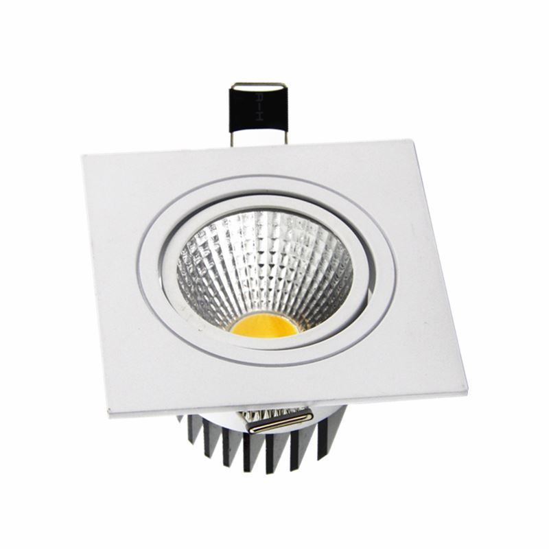 High Quality Square Recessed led down light 7w 9w 12w 15w COB LED Spot Lamp Dimmable Adjustable Ceiling Downlight for Home