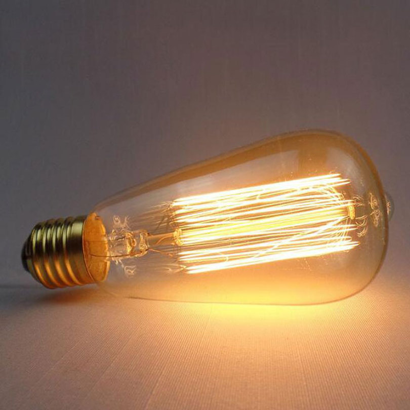 HOT SELL Edison style bulb e27 incandescent bulb 220v holiday light 40w 60W filament lamp