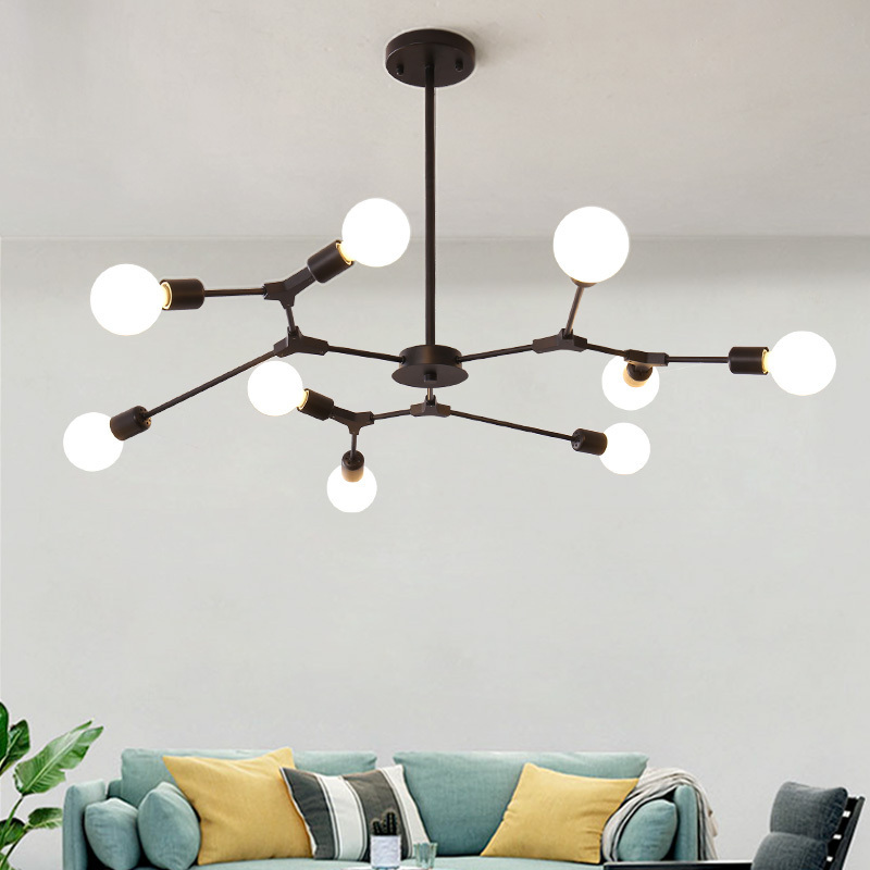 Wholesale indoor home lamp LED hanging pendant light E27 modern simple chandelier