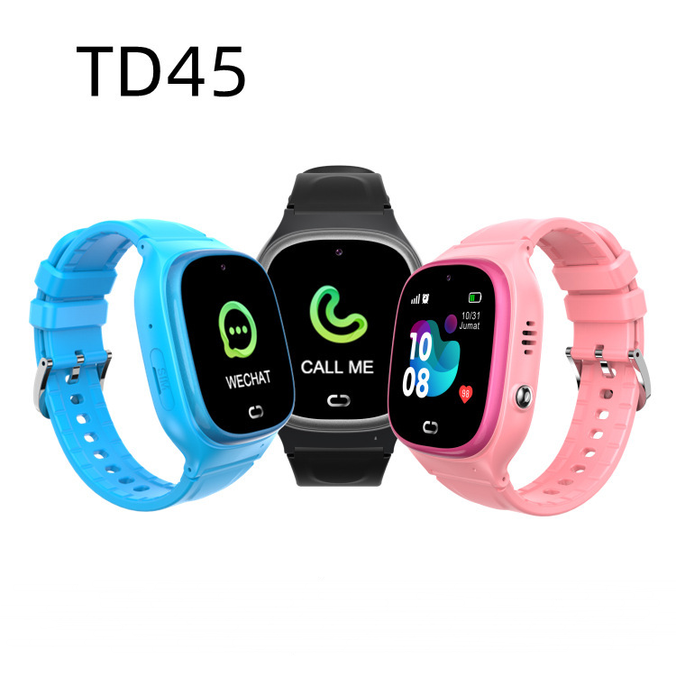 TD-45 Kids Smart Watch 1.44inch Screen LBS SOS Calling Voice Chat Waterproof SIM Card 2G Android Smartwatch 2024