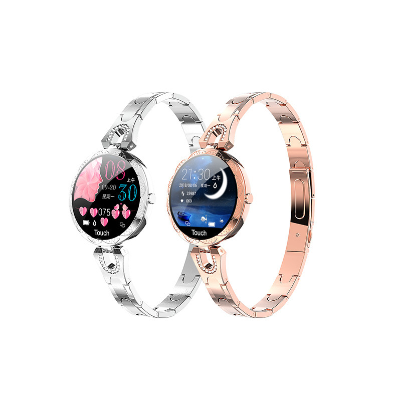 2024 new ladies diamond metal watch AK15 Smartwatch physiological cycle reminder waterproof sleep monitoring smart bracelet