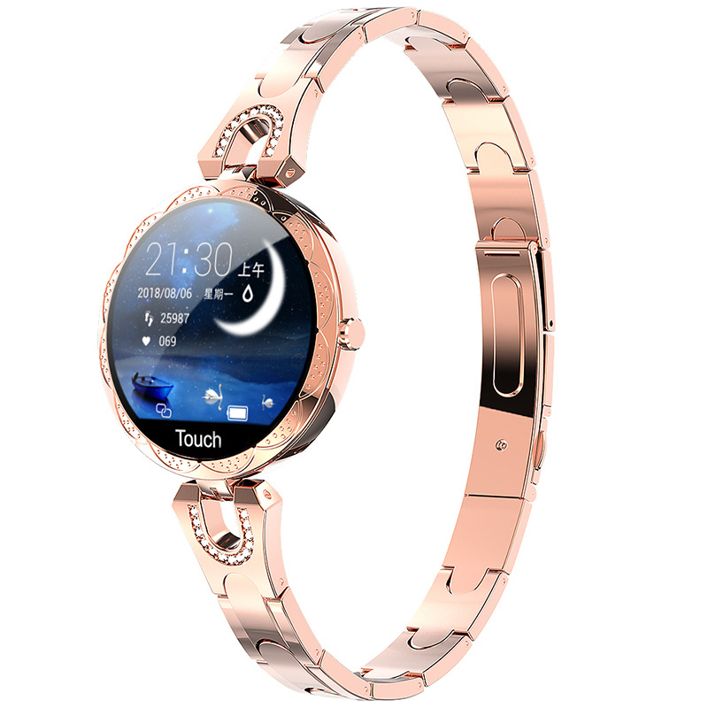 2024 new ladies diamond metal watch AK15 Smartwatch physiological cycle reminder waterproof sleep monitoring smart bracelet