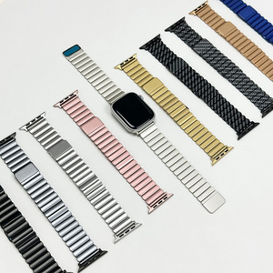 Luxury Mesh Stainless Steel Metal Magnetic Straps For Apple Watch Ultra 2 Band For Iwatch 9 8 7 6 5 Se 38 40 41 42 44 45 49 Mm