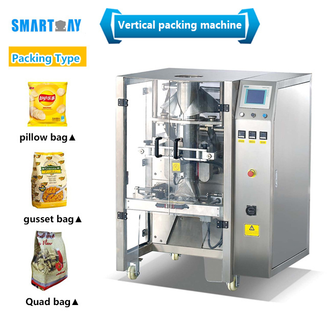 Automatic Filling Vertical Grain Bag With Multihead Weigher Snack Granular Packaging Nuts Sugar Coffee Beans Packing Machine 1kg