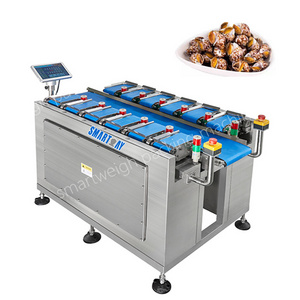 Semi-automatic weight shell seafood packing machine sticky meat fish packing machine with linear combination weigher