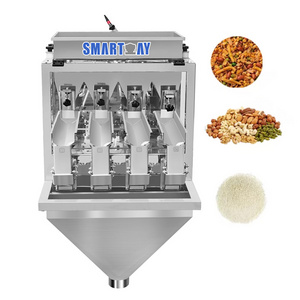 Muti-function 4 head linear weigher packing machine 1 kg nuts grain coffee beans packaging machine