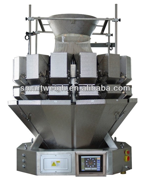 CE Fully automatic weighing filling sealing pillow bag frozen hot pot food seafood  vertical packing machine for dumpling