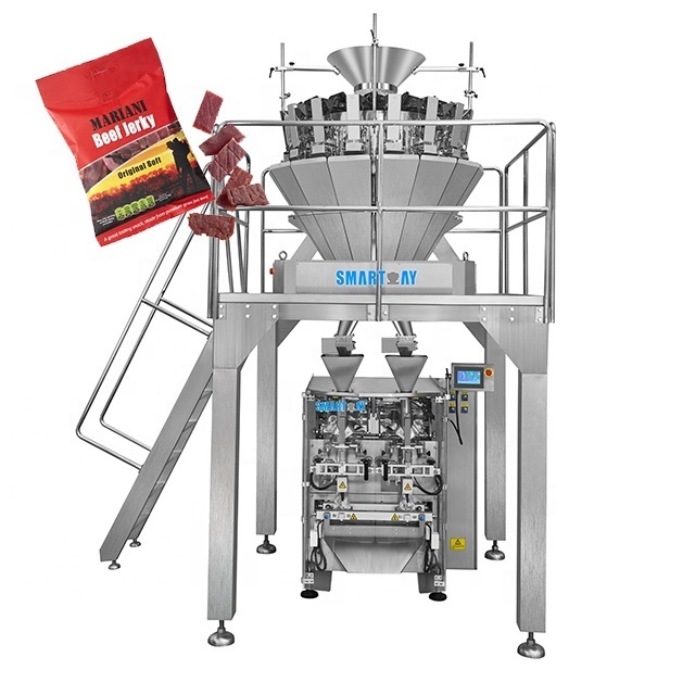 Automatic high accuracy dried meat biltong beef jerky packaging machine