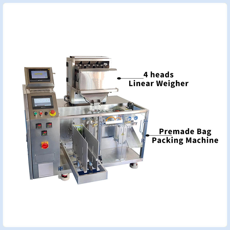 high productivity horizontal granule packaging machine snack nuts doypack packing machine for small businesses