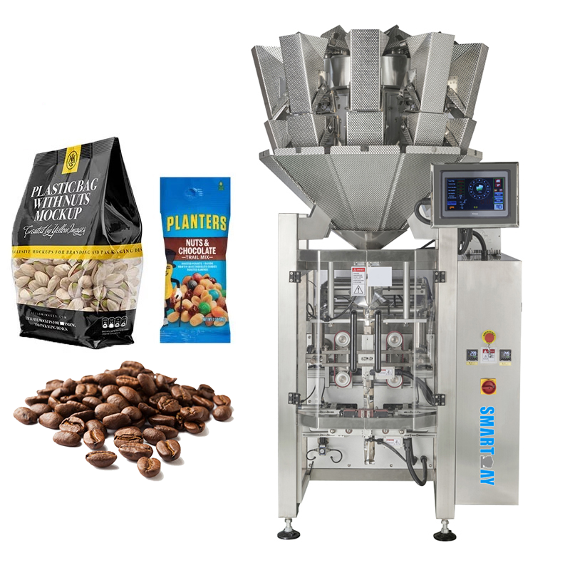 Auto Vertical Multihead Weigher 30bag/min Coffee Beans Sachet  Packaging Machine