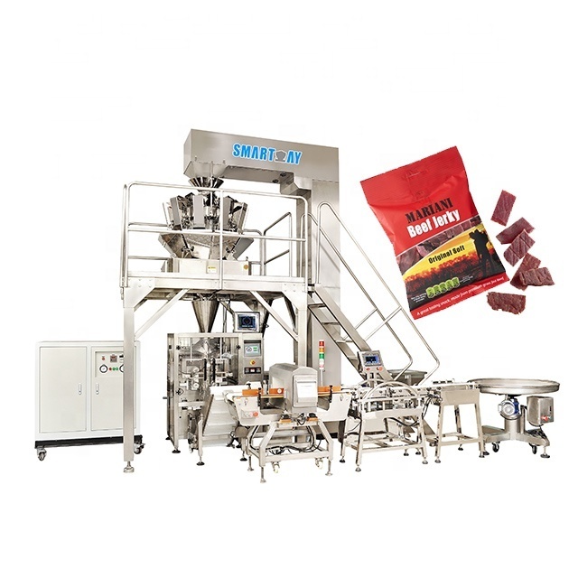 Automatic high accuracy dried meat biltong beef jerky packaging machine