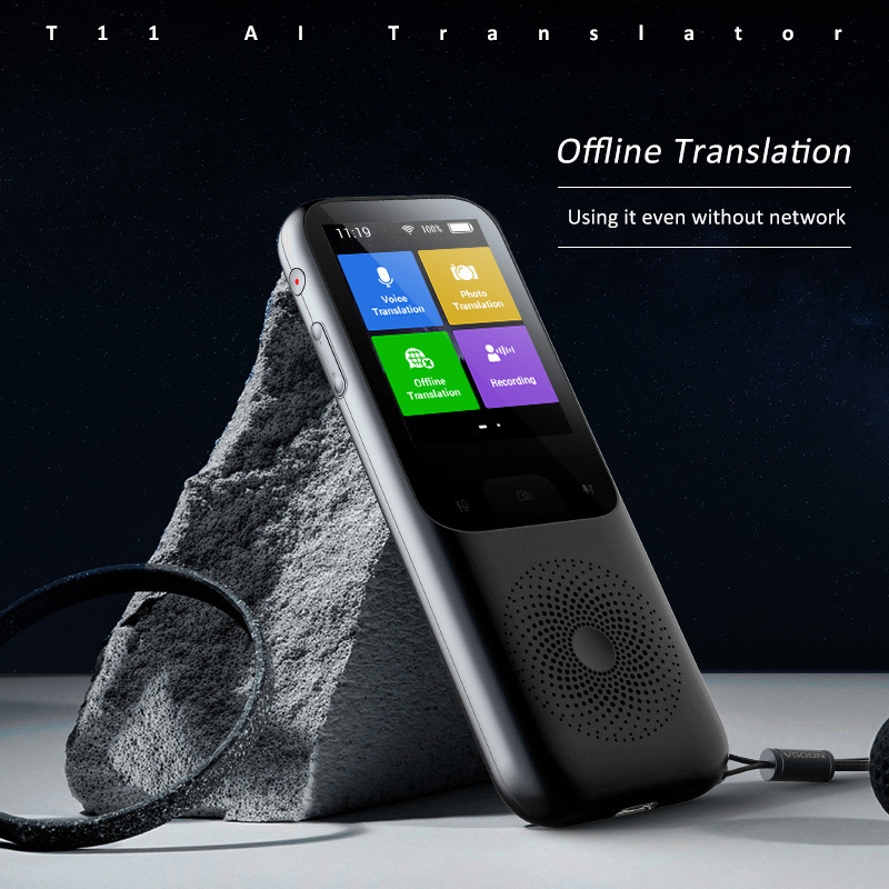 T11 global languages wifi translation machine offline voice translator Spanish Russian Arabic Japanese Manu instant interpreter