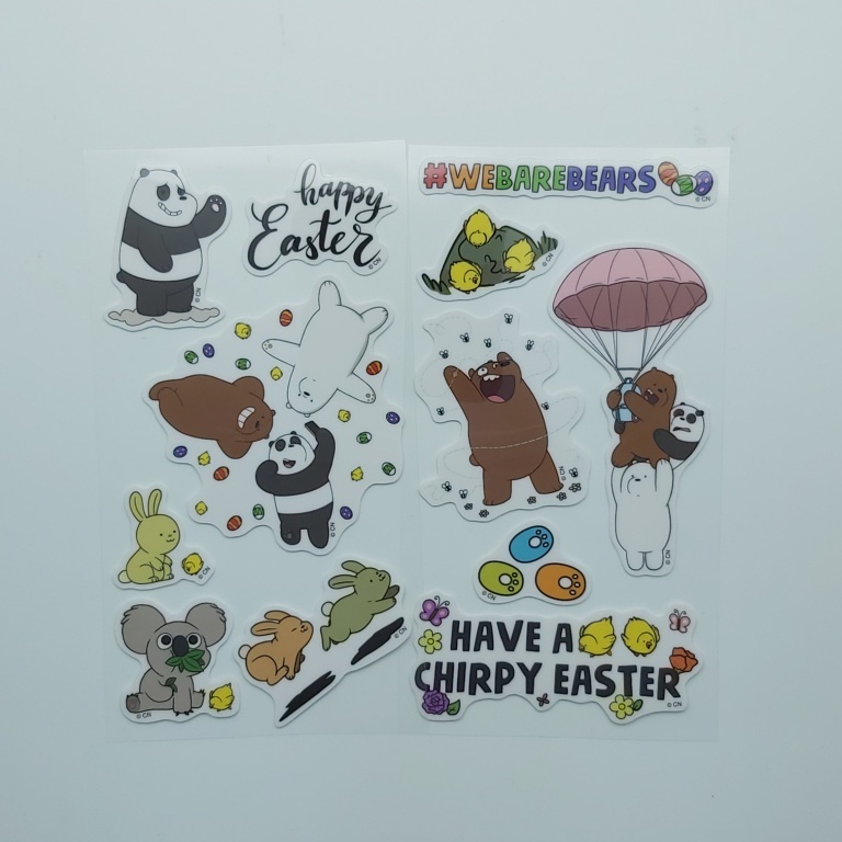 Custom No Glue Self Adhesive Removable Reusable Cartoon Stickers For Kids