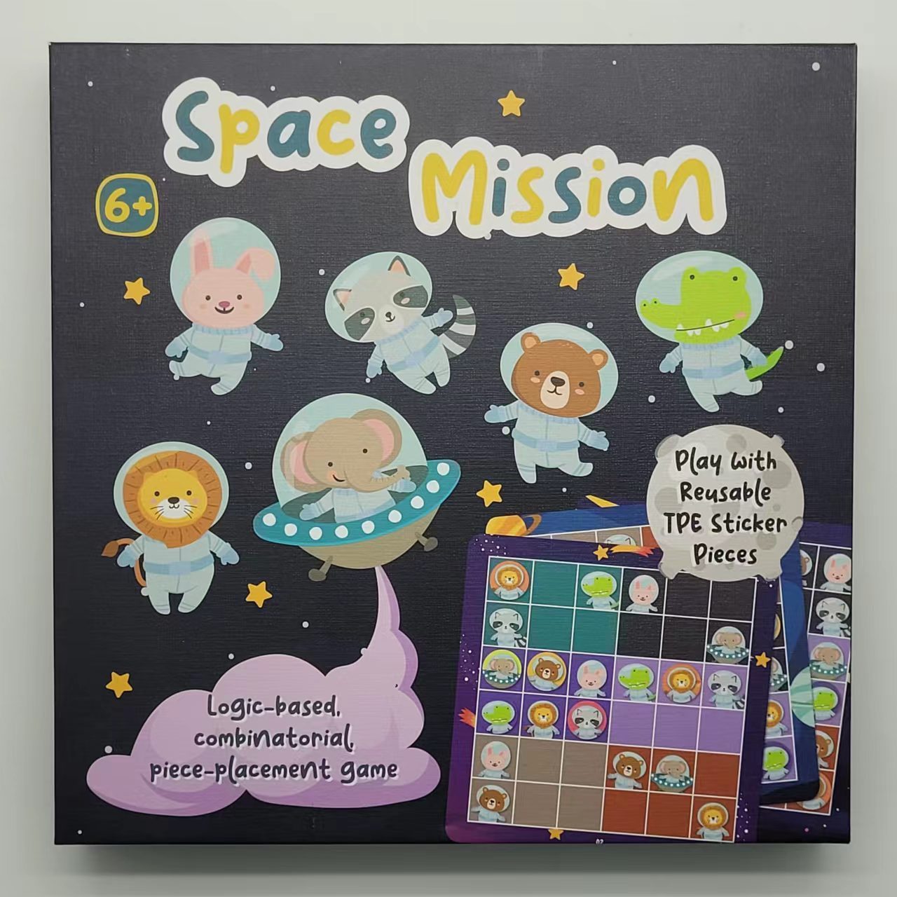 Reusable TPE & TPR sticker washable custom ODM design waterproof sticker board game sticker book