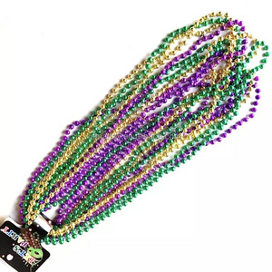 Carnival Party Bead Chain Wholesale Festival Decorative Mardi Gras Beads Assorted Party MOT Beads Necklace