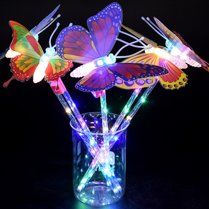 Hot Sale Children Shining Butterfly Flying Stick LED Magic Star Fairy Wand Light Stick Toy Wholesale