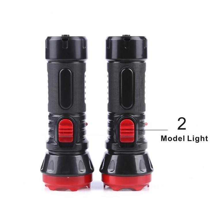 Cheap Portable ABS led torch light built-in charging plug rechargeable 1W flashlight outdoor home emergency plastic flashlight