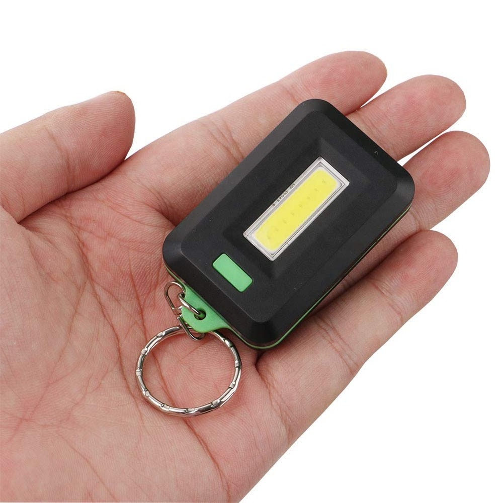 Cheap Portable Bulk Plastic COB Key Chain Travel light Cheap Tiny EDC Small Pocket Flat Torchlight Mini Keychain Flashlight