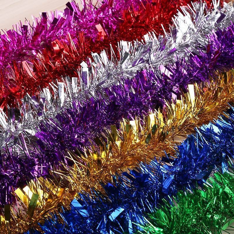 Low Price Wholesale Christmas decorations tinsel Decorative Christmas Tinsel for Party Festive event color bars