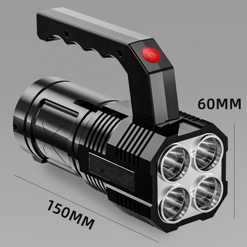 Factory Wholesale Handheld Led Rechargeable Searchlight Outdoor, Double Head Searchlight Spotlight Work Light Glare Searchlight