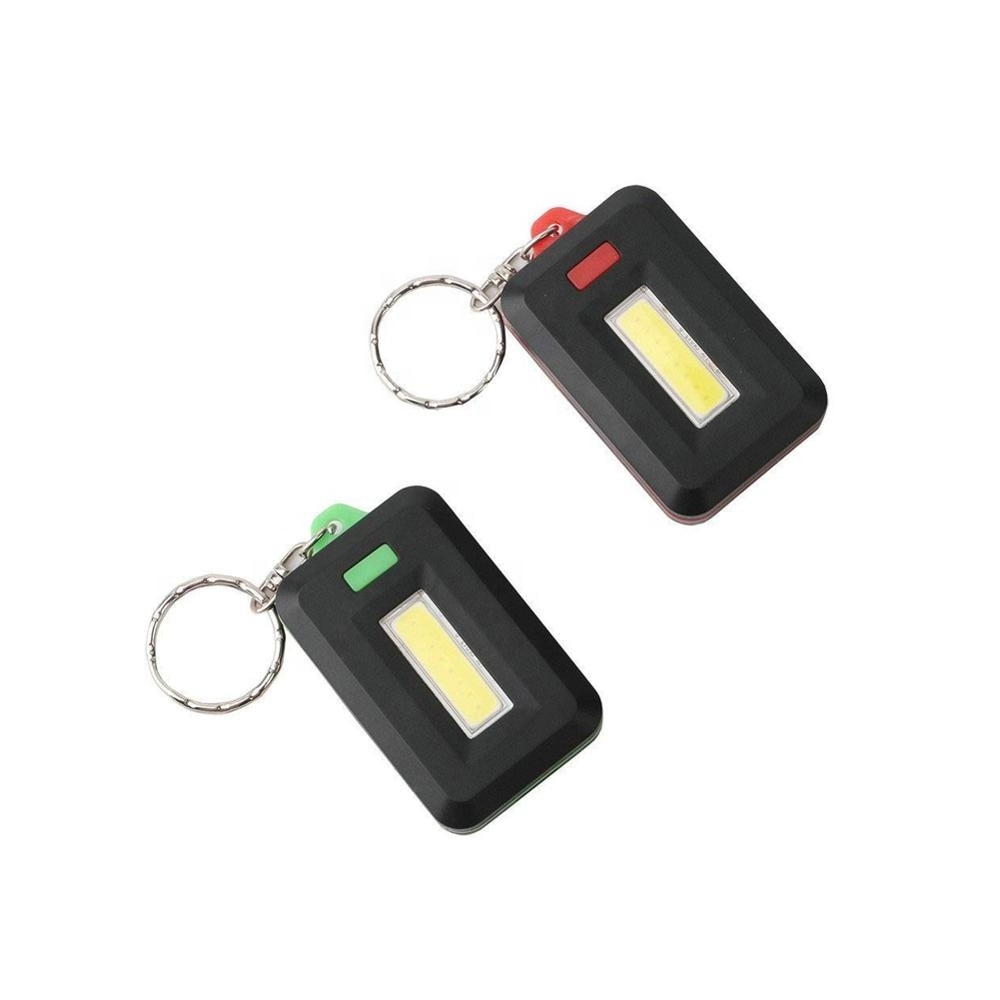 Cheap Portable Bulk Plastic COB Key Chain Travel light Cheap Tiny EDC Small Pocket Flat Torchlight Mini Keychain Flashlight