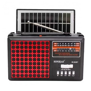 Portable handheld Radio With USB Rechargeable Light Solar Panel Emergency Powered Am Fm Sw Radio