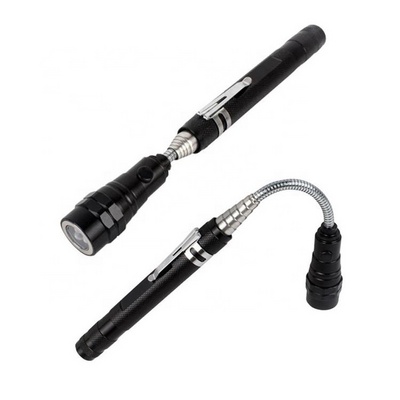 Multifunction Pick Up Tool Lamp Light Led Flashlight Magnetic 360 Degree Flexible Head 3led Magnetic Telescopic Flashlight