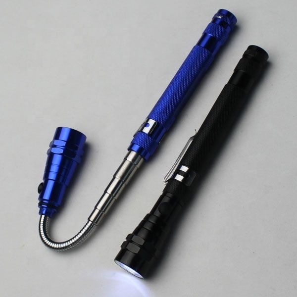 Multifunction Pick Up Tool Lamp Light Led Flashlight Magnetic 360 Degree Flexible Head 3led Magnetic Telescopic Flashlight