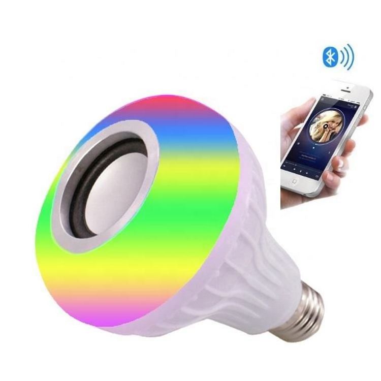 Music Play Lamp Color Changing Wireless Speaker Remote Intelligent  E27 RGB Smart Led Light Bulb