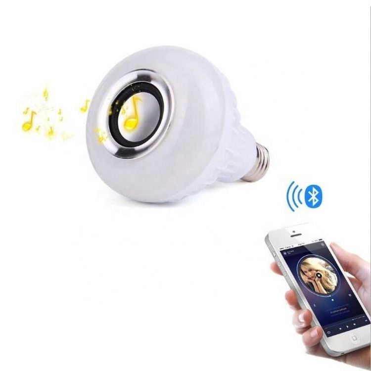 Music Play Lamp Color Changing Wireless Speaker Remote Intelligent  E27 RGB Smart Led Light Bulb