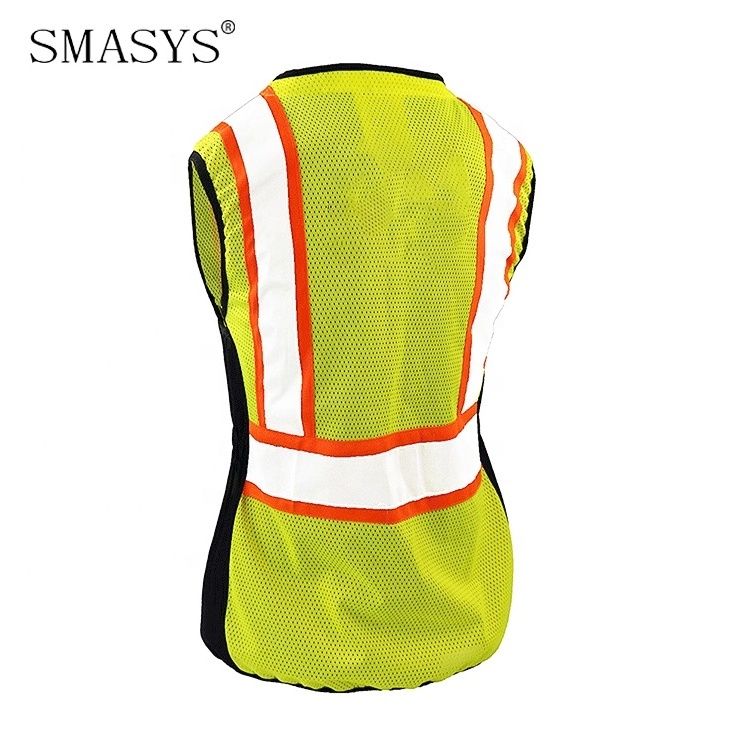 SMASYS Designs Women Hi Vis Reflective Safety Vest with logo