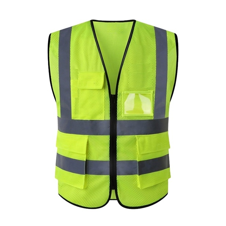 SMASYS High Visibility Orange Mesh Fabric Construction Safety Vest Hi Vis Reflective Tape  Breathable Lightweight Safety Vest