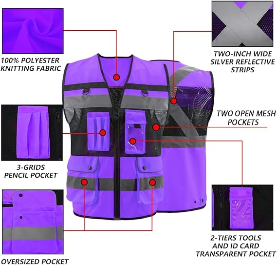 SMASYS RTS Fast Shipping 5cm Reflective Tape Safety Back Cross Vest Best Seller Polyester Mesh Breathable Safety Vest