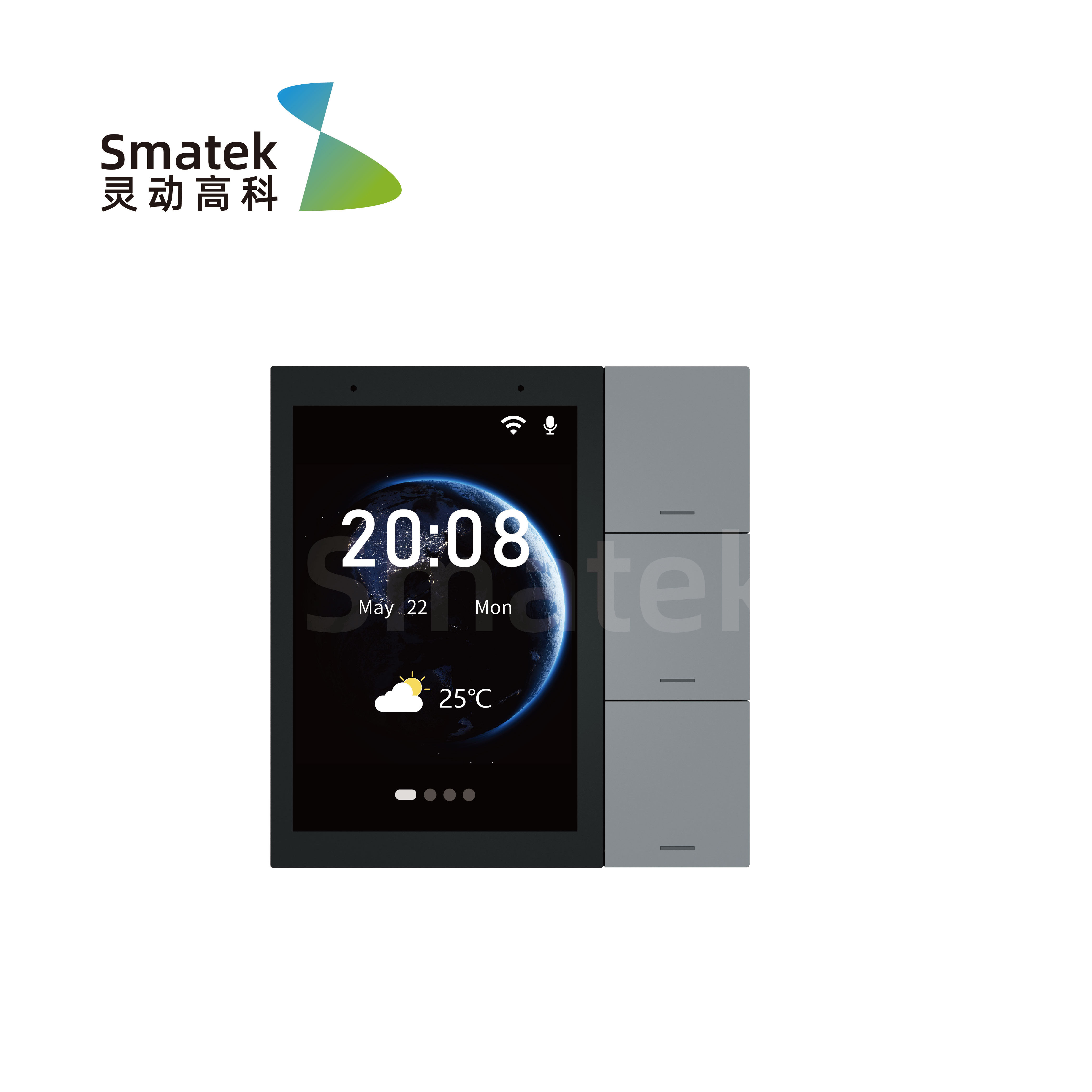 Smart House Touch Screen Switch HMI Control Panel Supports Remote Control Via Mobile App for Smart Home Control